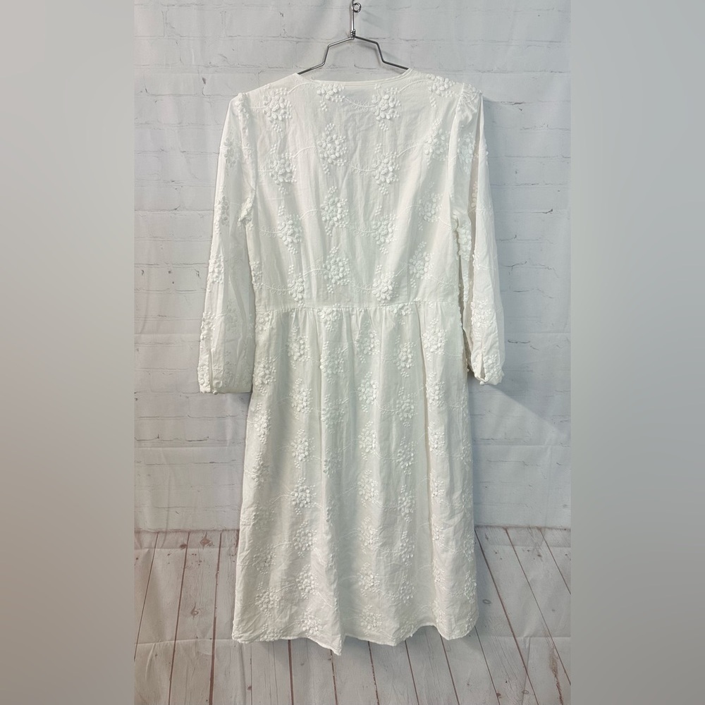 🆕 NWOT embroidered white Guideboat midi dress - Picture 12 of 16